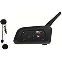 Ejeas V6 Pro 1200M Auriculares Intercomunicador Moto Inalambrico Bluetooth para Motocicletas- Impermeabilidad…